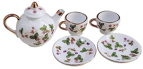 HONITANO 5piezas Tazas De Té Miniatura De Cerámica para Casa De Muñecas Accesorios Decorativos para -Landscapes y Juguetes para y Decoración De Mini Hogares