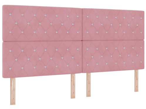 vidaXL Kopfteil Rosa 200 cm Samt