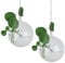 2pcs Planteur en Verre Suspendu, Vase Murale Transparent à 3, 9 Pouces avec Corde, Terrarium Suspendu à la Chaleur, Terrarium végétal pour la Maison, Bureau