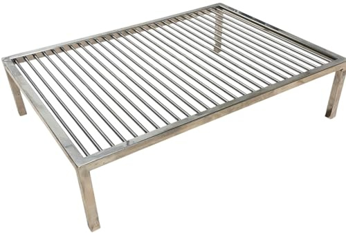 Parrilla Argentina Premium Acero Inoxidable para Barbacoa Varilla 8mm Super robusta Varias medidas Nic Store BBQ (70x50 cm)