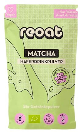 Matcha 200g - reoat Grüntee Haferdrink Pulver - perfekt als Iced Matcha Latte