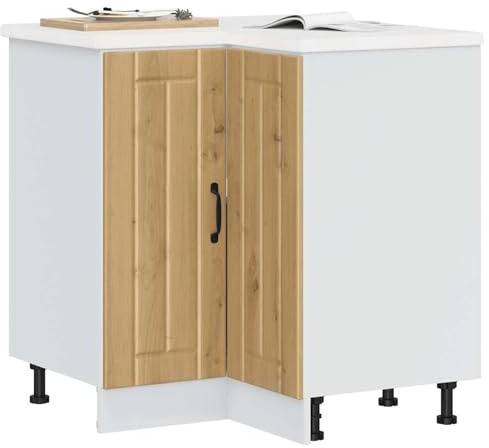 Gecheer Küchen-Eckunterschrank Lucca Artisan-Eiche Holzwerkstoff, Unterschrank Küchenschrank