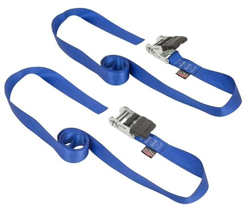 PowerTye - Endless Ratchet Strap, Extra Long Easy Grip Tie Down Strap, 2' x 15', No Hook), 800 lbs. W.L.L. / 2.5 lbs Breaking Strength, Ideal for Motorcycle, ATV