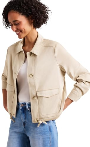 Street One Damen Jacke aus Velours mit Knopfleiste