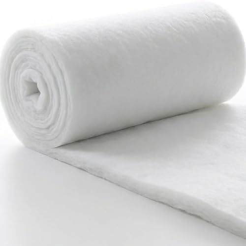 wollyflaushi Volumenvlies 500g/m² Meterware 50 x 100 cm (BxL) Polstervlies | Bastelvlies 50mm dick , atmungsaktiv & formstabil, zuschneidbar für Nähen, Quilten, Kissen, Decken & DIY