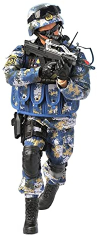 JWQFBC Kollektion 1: 6 ACTIONFIGUREN 30CM Marine 12 ''Soldat Kinder, Armee blau