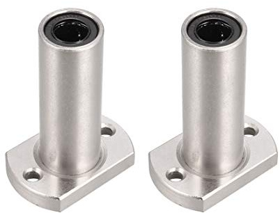 sourcing map 2 Stück Linearkugellager LMH8LUU Flansch 8mm Bohrung | 15mm Außendurchm., 45mm Länge Extra Lang, Für CNC Maschinen 3D Drucker