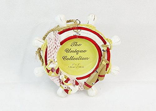 Oggettistica per bomboniere Bilderrahmen Steuerrad 14 cm rot