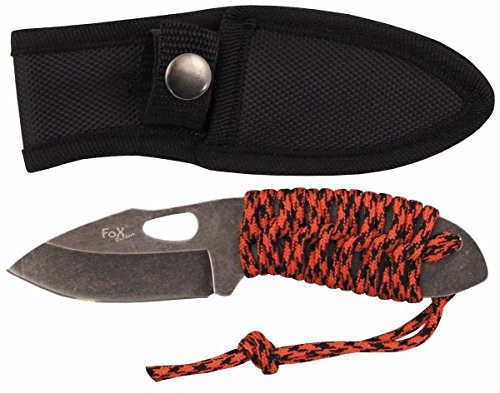 Armeeverkauf Fox Outdoor Messer Redrope klein Stonewashed Griff umwickelt 44484