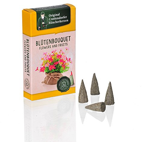 Crottendorfer Räucherkerzen Flower & Fruits - Duft: Blütenbouquet - Größe: M - 24 Stück - Made in Germany