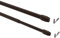 Interdeco Vitragestangen/Scheibenstangen Braun (4 Stück), ausziehbar 60-100 cm