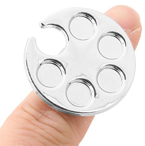 Bluelans® Mini Finger Nail Art Mixing Palette for Free Hand Manicure Nail Paint Palette Ring (Round Palette)