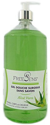 FREESENS Gel Douche Surgras sans Savon Aloe Vera - Lot de 3