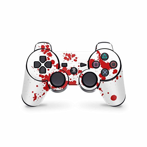 Skins4u Controller Skin Designfolie Aufkleber kompatibel mit Playstation 3 PS3 Blood
