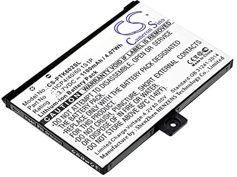 CS-PTK602SL Akku 1100mAh Kompatibel mit [Pocketbook] Pro 602, Pro 603, 612, 902, 903, 912, 920, 920.W Ersetzt 1ICP4/40/60 1S1P