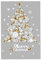 BESTOYARD Weihnachten Fensterbild Weihanchtsbaum Golden Rentier Merry Christmas Selbstklebend Statisch Haftende PVC-Sticker Weihnachtsdeko 60x90cm