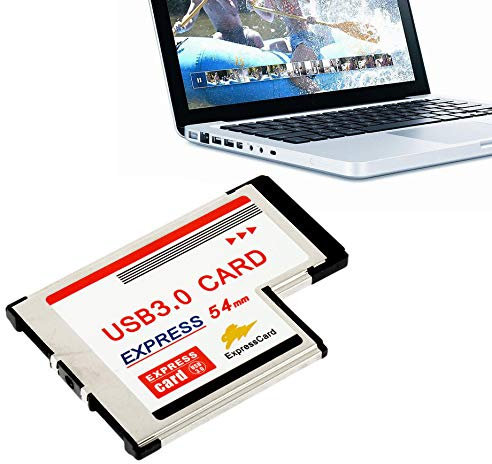 ExpressCard ExpressCard-Adapter (USB 3.0, 5 Gbit/s, 2 Ports, versteckt, 54 mm)