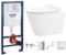 VBChome Grohe Rapid SL - Inodoro suspendido sin bordes, para inodoro de pared, incluye asiento de cierre suave, tapa de duroplast, soporte de pared, placa de accionamiento en cromo y Grohe-Fresh
