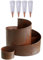 Novaliv Kräuterspirale mit 4 Copa Wasserspender Naturrost Kräuterschnecke Hochbeet Pflanzenring (Transparent)
