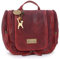 Catwalk Collection Handbags - Grand Trousse de Toilette Femme Cuir - Sac Cosmétique Voyage avec Poignée - Sac de Lavage/Maquillage - Maisie - Rouge