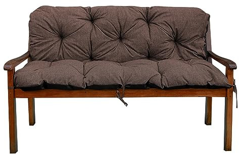 Gartenbankauflage Bankauflage Bankkissen Sitzkissen Polsterauflage V2 (120x60x50, Braun)