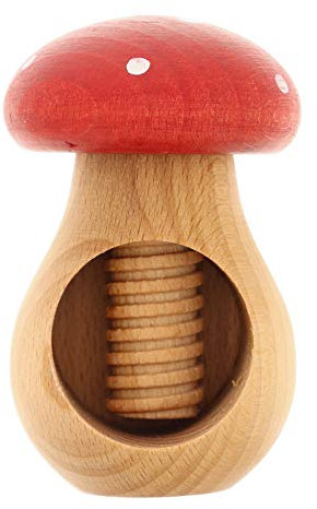 HOFMEISTER® Cascanueces con moscas, madera de haya, hecho a mano de Europa, se agrieta fácilmente cualquier nuez, ideal para personas mayores, 10 x 6,5 x 6,5 cm