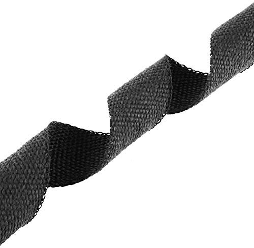 Ausla 50 mm x 15 m Ruban d'isolation thermique noir pour tuyau d'échappement de voiture 50 mm x 15 m avec 10 serre-câbles en acier inoxydable (noir)