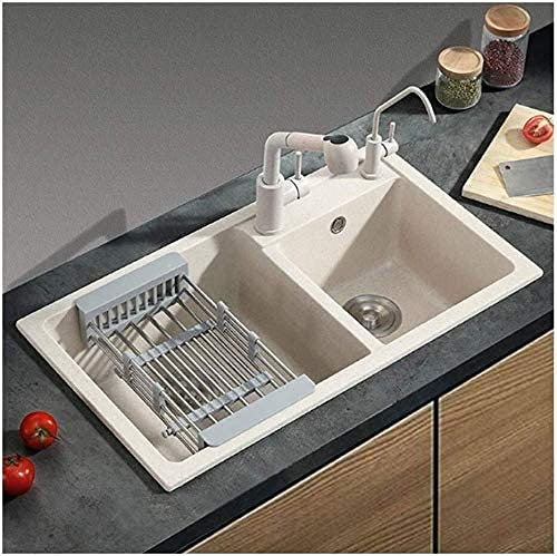 YGCBL Fregadero, Fregadero de Cocina, Lavaplatos Doble de Alta Densidad, Gran Capacidad, Barra Superior, Restaurante, Tamaño 75Cm * 41Cm * 22Cm
