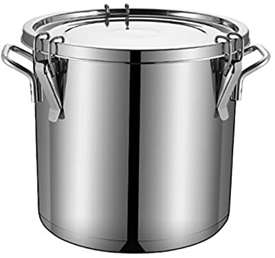 Ollas rectas/acero inoxidable 304Olla de Gran Capacidad/Stock Olla，con tapa sellada, 20-90L / cubo de almacenamiento/olla de sopa, para estufa de gas/cocina de inducción (Size : 20L)