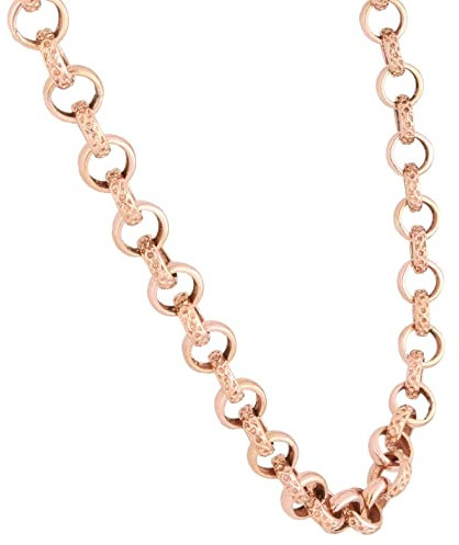 Jollys Jewellers Men's 9Carat Rose Gold 23 Patterned Belcher Chain/Necklace (7mm Wide)