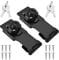 Lpraer 2 Pack 4 Inch Keyed Locks Twist Knob Keyed Locking Hasp for Small Doors, Stainless Steel Hasp Lock Catch Latch Safety Lock, Black