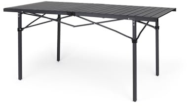 BERGER Ravello Alu-Rolltisch │Markttisch Klapptisch Beistelltisch Gartentisch Campingtisch leicht & wetterfest │klappbarer Multifunktionstisch für Camping Balkon Grillen Märkte Festivals