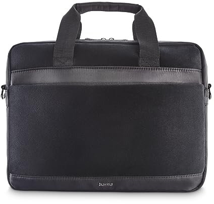 Hama Sacoche Ordinateur Portable Velvet (Sac Ordinateur 40-41 cm /15,6-16,2, Sac à bandoulière pour PC et Tablette, Pochette Porte Documents Sac Voyage Travail, Idéal Cadeau Femme Homme) Noir