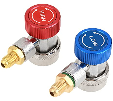 R134 Adattatore Accoppiatore Aria Condizionata Connettore Rapido BassO alto A C con Tappo per Aria Condizionata Auto + r134 fitting