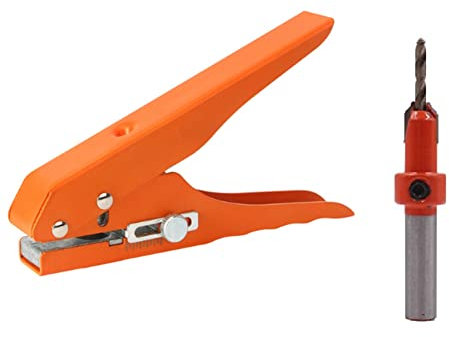 berjalan Pinza per Punzonatura per Bordatura Strumento per Punzonatura Pinza per Mascheratura 2.8X8MM Punta per Trapano Svasatore Foro per Vite Strumento per Lavorazione del Legno