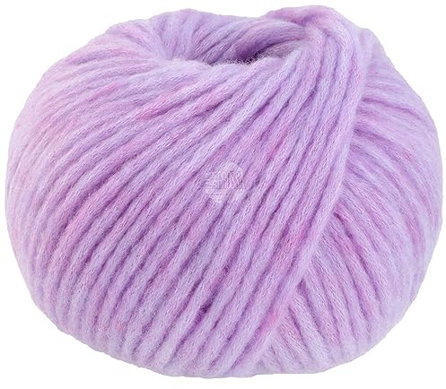 LANA GROSSA Spuma | Zartes Schlauchgarn mit hohem Naturfaseranteil | Handstrickgarn aus 80% Schurwolle (Merino Fein) & 20% Polyamid | 50g Wolle zum Stricken & Häkeln | 110m Garn FB10