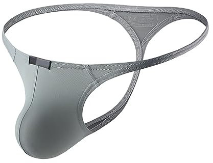 ARtray Lammfell Unterwäsche Herren Herren-Tangas, sexy Low-Rise-G-String-Slip, Bulge-Pouch-Unterwäsche Unterhosen Kaufen (Grey, M)