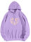 Yowablo Langlaufski Set Damen Klassisch Komplett Langärmliger, reißverschlussloser Sport-Hoodie „In My“ mit Aufdruck für Damen Strickjacke Mit Und (Purple, S)