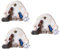 Amosfun 3St Osterdekoration bürodeko büro Dekoration Krippenfiguren handgeschnitzte Krippe Miniaturfiguren Esstischdekoration Tischdekoration Jesus geboren Jesus geborenes Harzhandwerk