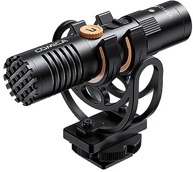 Generic mic video microphone for camera recording microphone COMICA VM10 Camera Microphone Cardioid Condenser Mic with 3.5mm Port Anti-Shock Mount & Wind Muff Compatible with Phones Camera for Video