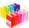 Gucass 50 Stück Groß Papiertüten mit Henkel, Bunt Geschenktüten Kraftpapiertüte Papiertragetasche, Mitgebseltüten Geschenktaschen für Hochzeit Geburtstag Partys Weihnachten Halloween(26x12x33cm)