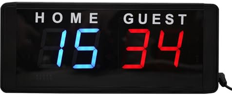 Digitale Anzeigetafel für Spiele im Innen und Außenbereich, Mini-Anzeigetafel mit Fernbedienung, Tragbare LED Digital Elektronische Anzeigetafel für Sportspiele, Basketball, Volleyball, Tischtennis