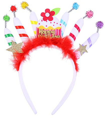 LALADEFIEE Accessorio Per Compleanno Cerchietto Decorazione Candela Torta Headband Per e Celebrazioni Festive