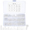 546 Pz Set di Viti M2.5 M3 M4 M5 M6 Viti Bulloni a Testa Piatta e Dadi e Rondelle Set, Viti a Testa Svasata e Dadi in Nylon Bianco, Viti a Testa Piatta in Plastica Bianco per Macchine