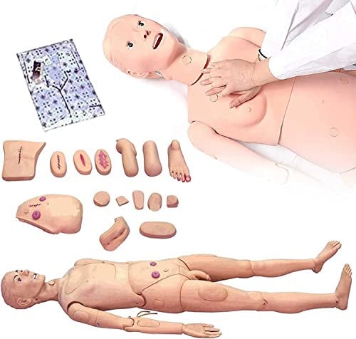 FOVIGUO Pflegepuppe männlich/weiblich, Pflegepuppe für Erste-Hilfe-Traumata für die medizinische Krankenpflegeausbildung