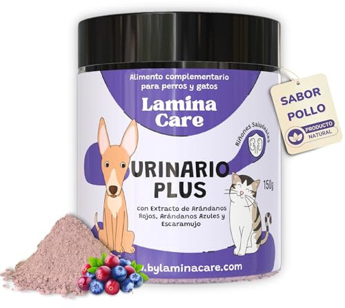 Lamina Care - Suplemento para Perros y Gatos para Mejorar la Salud Urinaria, la Salud Renal y Prevenir Infecciones, con Vitamina C, Extracto de Arándanos Rojos y Azules, Escaramujos y Sabor a Pollo