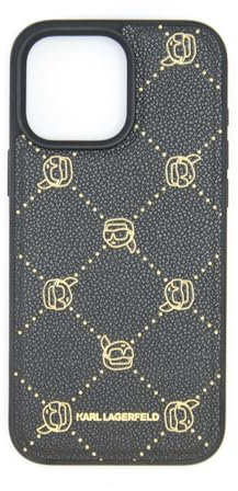 Karl Lagerfeld Case Compatible with iPhone 16 Pro Max Back Cover Hul - Compatible with Magsafe K. Heads - Black