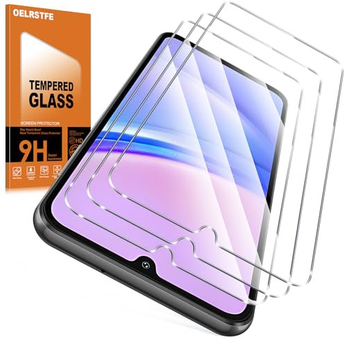 Oelrstfe Verre Trempé pour Samsung Galaxy A15 4G/5G 3 Pièces,Film de Vitre Protection écran Dureté 9H Anti Rayures Sans Bulless Ultra Transparent HD Haute Sensibilité Protecteur D'écran