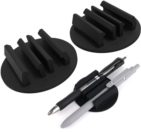 Aufuga Sitcky Stifthalter, selbstklebender Stifthalter für Schreibtisch & Wand und Notizbuch, Whiteboard-Marker-Halter und Schreibmaschinen-Organizer für Klassenzimmer, Zuhause und Büro