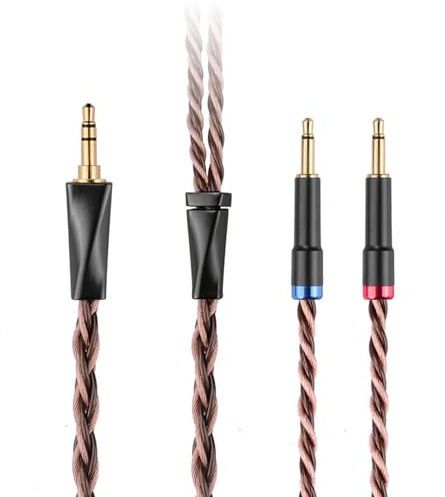 FAAEAL 8N OFC Deutsches Kupferkabel Draht kompatibel mit Sony MDR Z1R MDR Z7M2 Hifiman HE400SE HE4XX Meze Audio Denon AH-D9200 Kopfhörer, 1,5 m, 3,5 mm